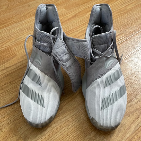 Men’s Adidas Harden B/E 3 basketball shoes, gray/white, size 10 - Picture 6 of 10
